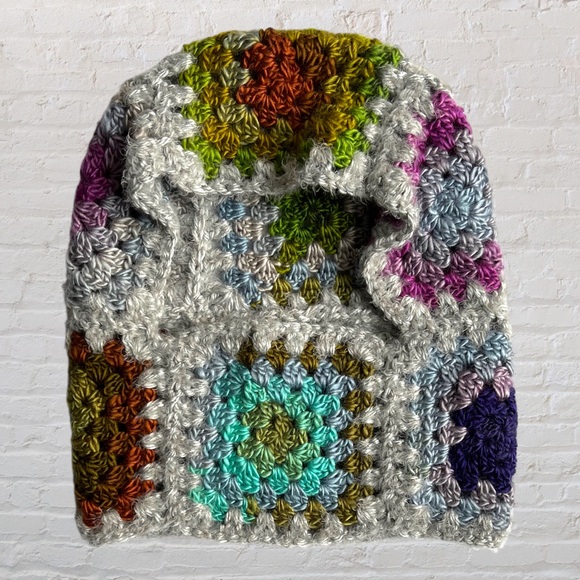 Granny Square Crochet Balaclava | Hooded Cowl | Patchwork - Picture 8 of 9